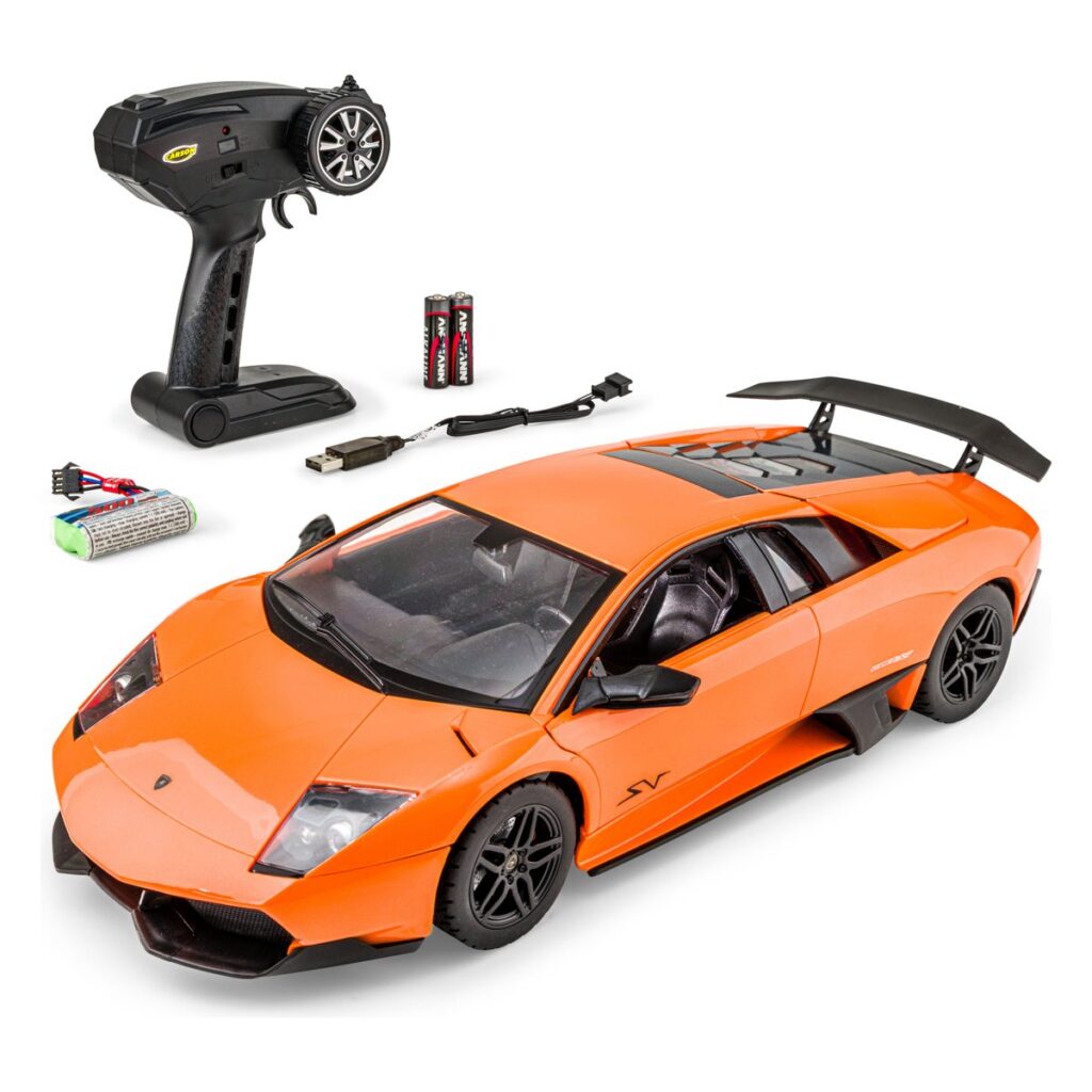 Carson 1:14 Lamborghini Murciélago SV 2,4 GHz 100% RTR – RC auto s otváracími dverami, oranžové