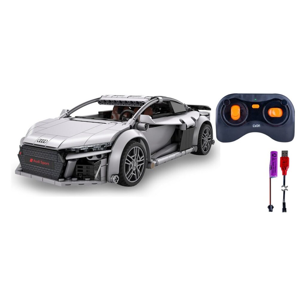 CaDA C57012W Audi R8 Coupé – RC kockové auto 1:14, 2,4 GHz, 536 dielikov